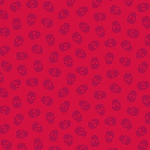 Fabric Remnant-The Watcher Tainted Love Skulls 51cm