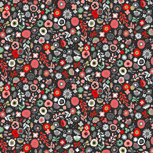 Fabric Remnant- Pamper Scattered Floral 40cm