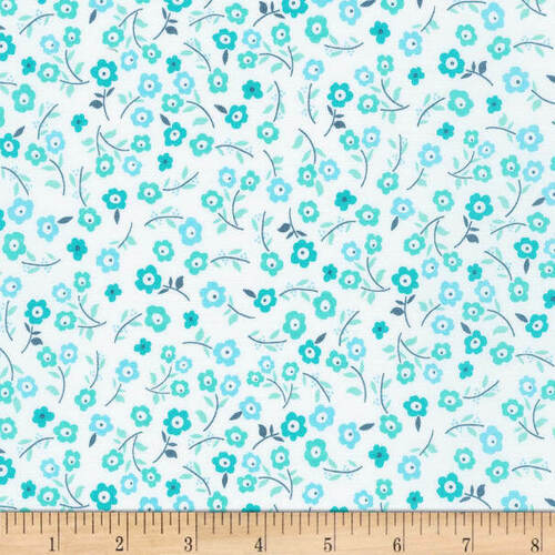 Fabric Remnant- Bees Knees Daisy Floral 75cm