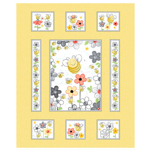 Susybee Sweet Bees 36" Quilt Panel 20360-310 