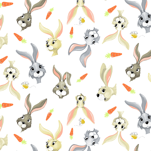 Susybee Harold the Hare & Carrots White 20373-100