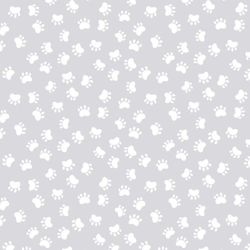 Susybee Kitty the Cat Paw Prints Grey 20393-150