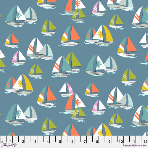 FreeSpirit Wanderlust Sail Away Nautical Sailing Boats Blue MA018