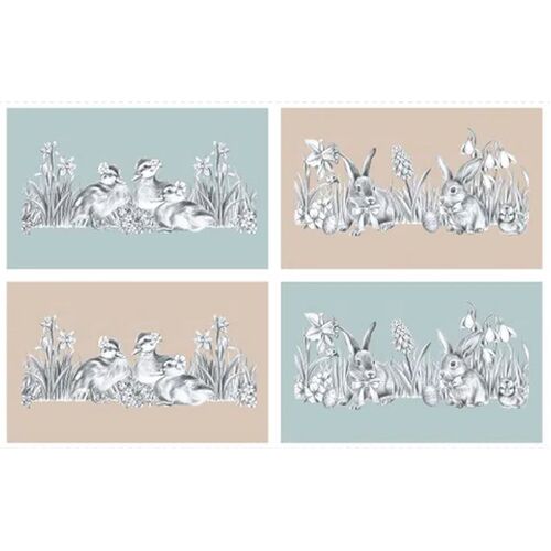 Egg-cellent Easter Bunny Rabbit Block Panel DV5640