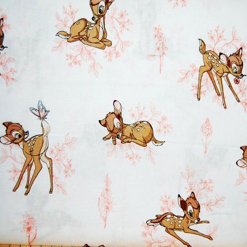 Fabric Remnant- Disney Bambi Thumper Butterfly 63cm