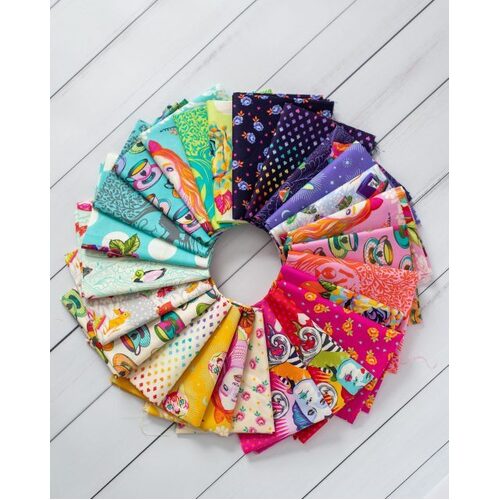 Tula Pink Curiouser Alice  Fat Quarter FQ Fabric Bundle 