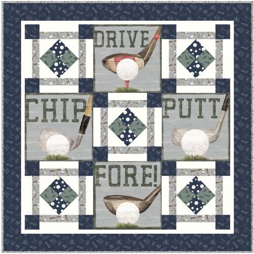 Riley Blake Golf Days A Day at the Course Quilt Kit