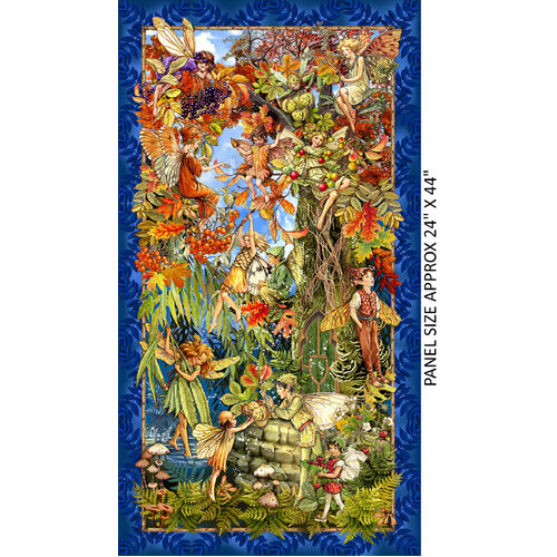 Flower Fairies of Autumn Fairy Forest 24" Panel 11526