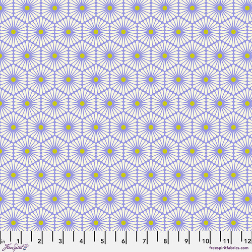 Tula Pink Besties Daisy Chain Geo Bluebell PWTP220