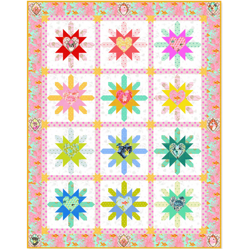 Tula Pink Besties Limited Edition Heart Burst Quilt Kit