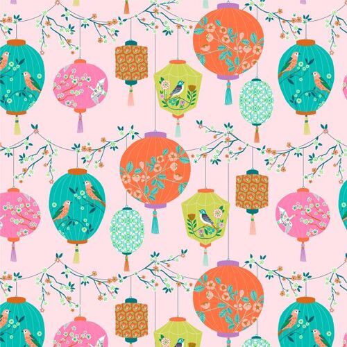 Blossom Days Oriental Lanterns Pink D2341