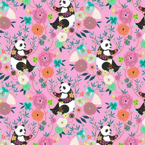 Blossom Days Oriental Pandas Pink D2340