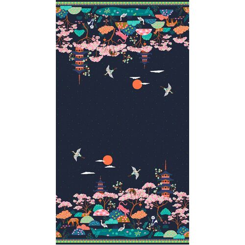 Blossom Days Oriental Double 24" Border D2345