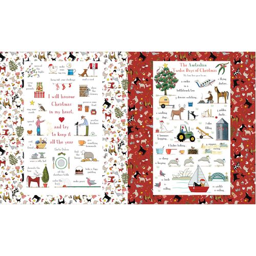 Christmas in Australia Twelve Days Sacks Panel DV5481