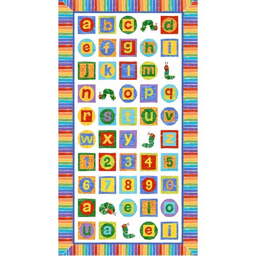 Very Hungry Caterpillar Alphabet Numbers I Spy Panel White A480L