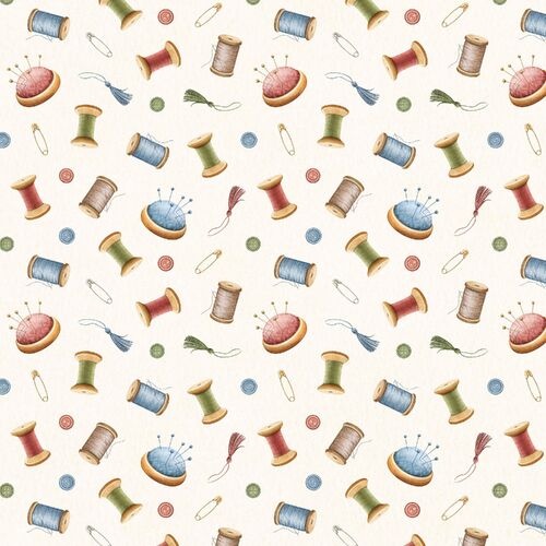 Devonstone Storybook Sewing Notions Cream DV6021