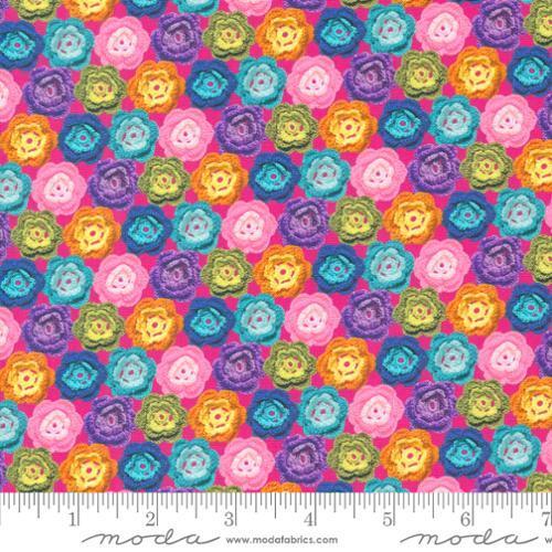Moda Vintage Soul Crochet Floral Hot Pink 7438 20