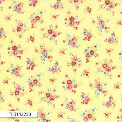 Fabric Remnant- Antique Floral Mini Rose 50cm