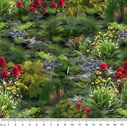 Fabric Remnant- Outdoor Aussie National Park Forest 48cm