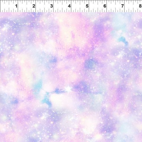 Fabric Remnant- Unicorns Pastel Digital Universe Blender 88cm