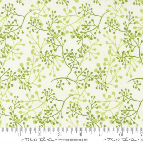Fabric Remnant- Moda Pansy's Posies Spring Bunch Vine 62cm
