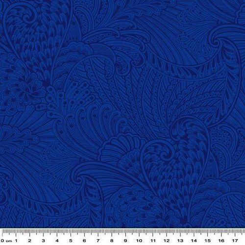 Fabric Remnant- Peacock Flourish Oppulence Tonal 67cm