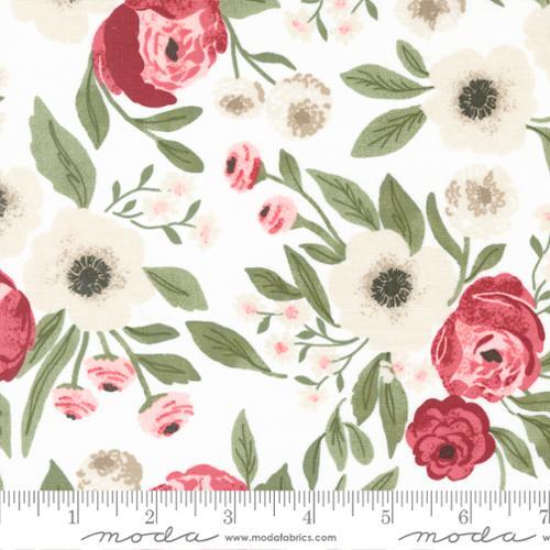 Moda Lovestruck Gardensweet Florals Roses Cloud 5190 11