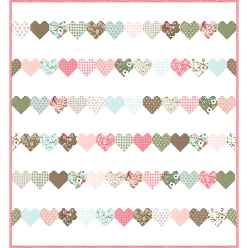 Lovestruck Love Day Quilt Fabric Kit - WHITE Colourway