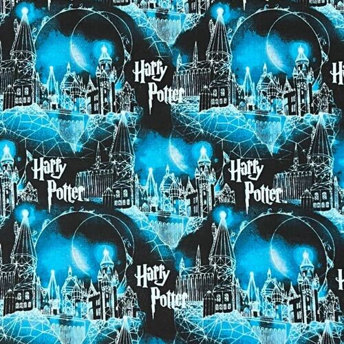 Licensed Harry Potter Hogwarts Castle Moon Fabric 100758