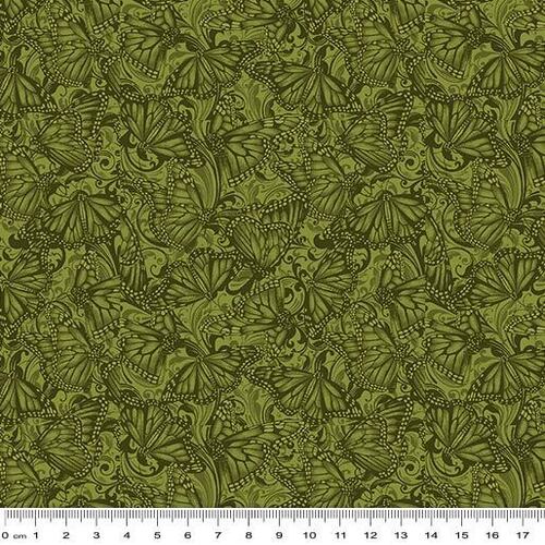 Fabric Remnant -	Accent on Sunflowers Butterfly Fields 49cm