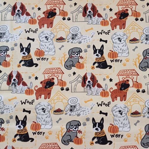 Woof Woof Puppy Dogs Fabric 100515 