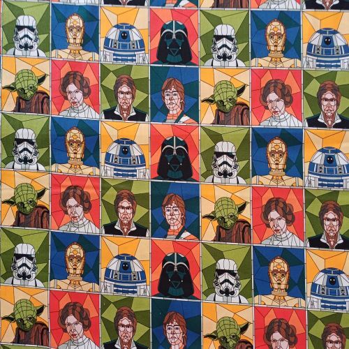 Star Wars Yoda Darth Vadar Troopers Luke Leah Fabric 100724