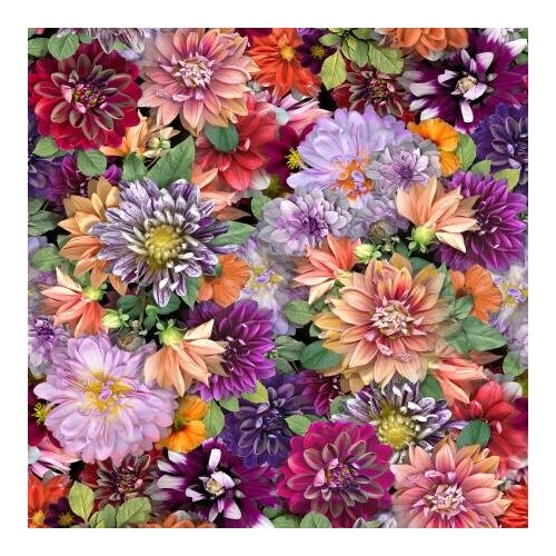 Super Sale Tina's Garden Digital Dahli Floral Multi Y3676-55