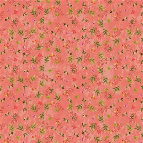 Super Sale Feathered Friends Sprigs Coral Y3495-39 