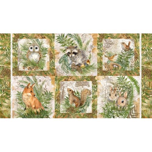 Super Sale Tenderwood Forest Babies 24" Panel 24172-12