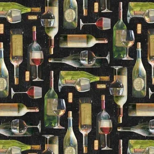 Super Sale Life Happens, Wine Helps Wine Bottles DP24561-99 