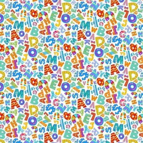 Super Sale ABC 123 Large Alphabet White Multi DP24949-10 