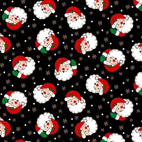 Super Sale Winking Santas Christmas Black 2111/9639B