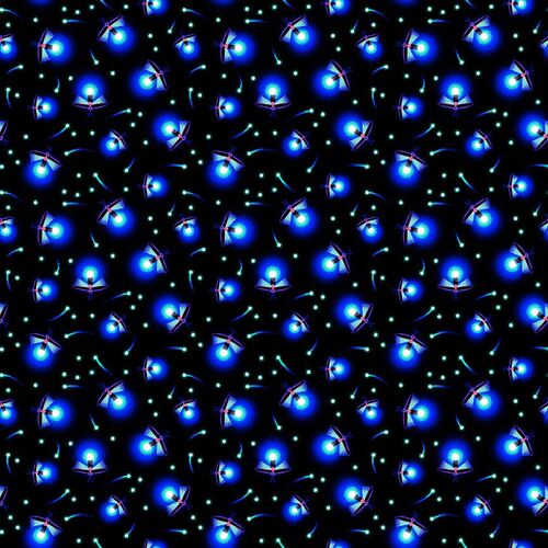 Magic Moon Garden Glow Scattered Fireflies Black 789G-99