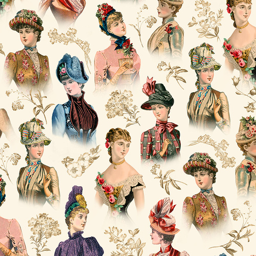 The Gilded Age Vintage Ladies Hats Creams Multi 11312M