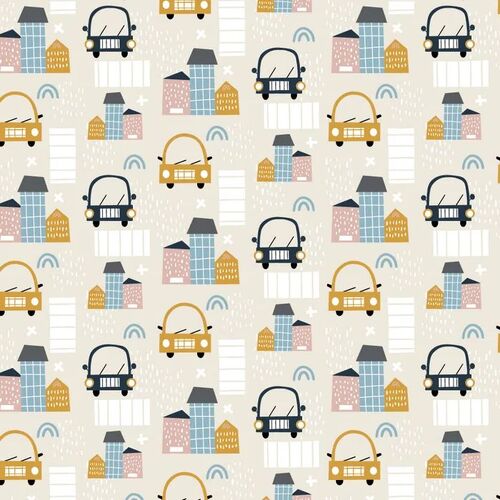 Devonstone Rush Hour Novelty Cars Fabric DV5653