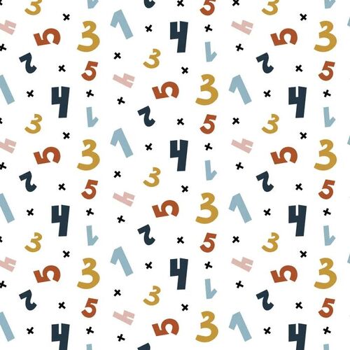 Devonstone Rush Hour Novelty Numbers Fabric DV5655