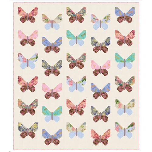 Robert Kaufman Aurelia Metallic Petite Butterflies Quilt Kit