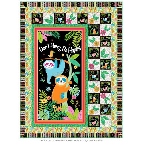 Don't Hurry Be Happy Hang in There Quilt Kit