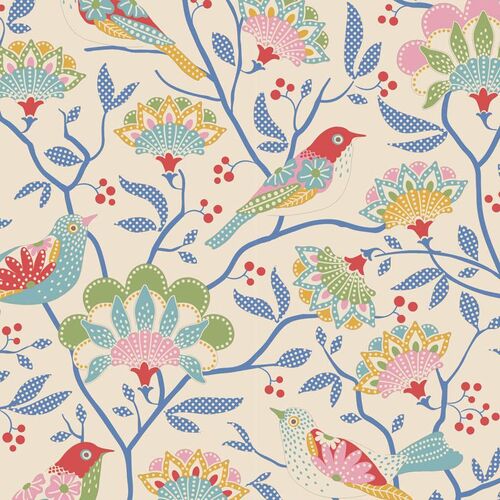 Tilda Jubilee Bird Tree Blue Cream 100557 Celebrating 25 Years