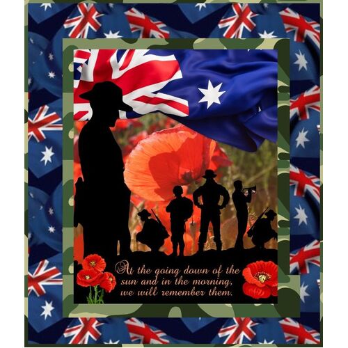 Remembering ANZAC Lest We Forget Quilt Panel Kit