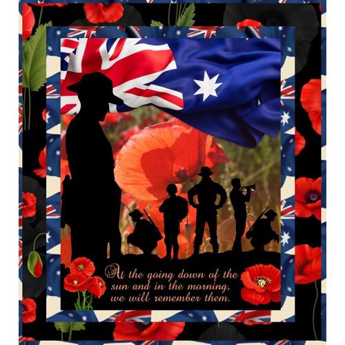 Remembering ANZAC Honouring The Brave Quilt Panel Kit #2