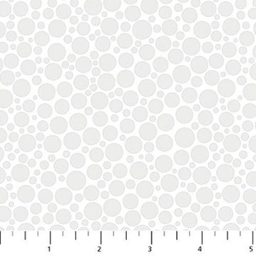 Fabric Remnant-Colour Play Tonal Dots White On White 72cm