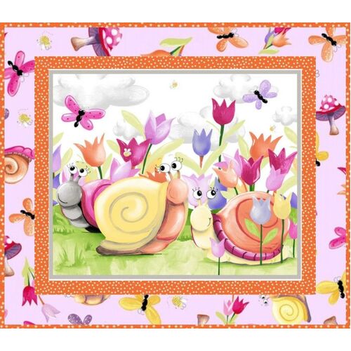 Sloane the Snail Susybee Quilt Panel Kit
