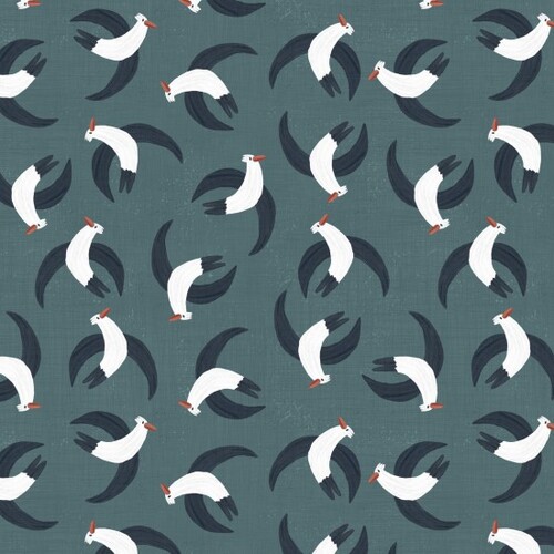 Ahoy Pirate Adventure Mad Gulls Seagulls Fabric 106